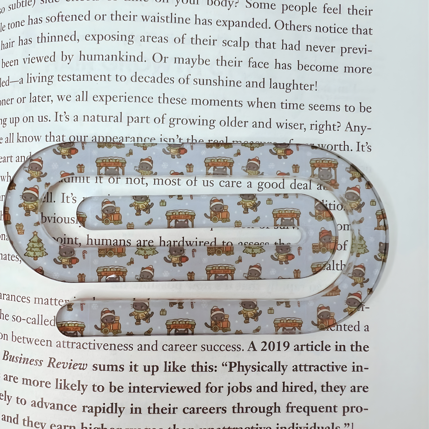 Cozy Train Station Jumbo Paper Clip Bookmark