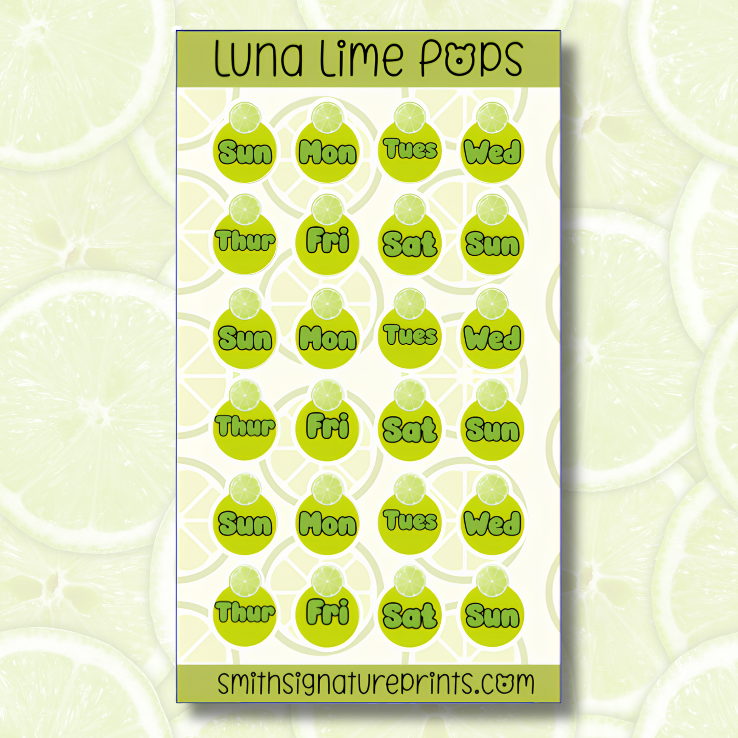 Lime Sticker Sheet SS044