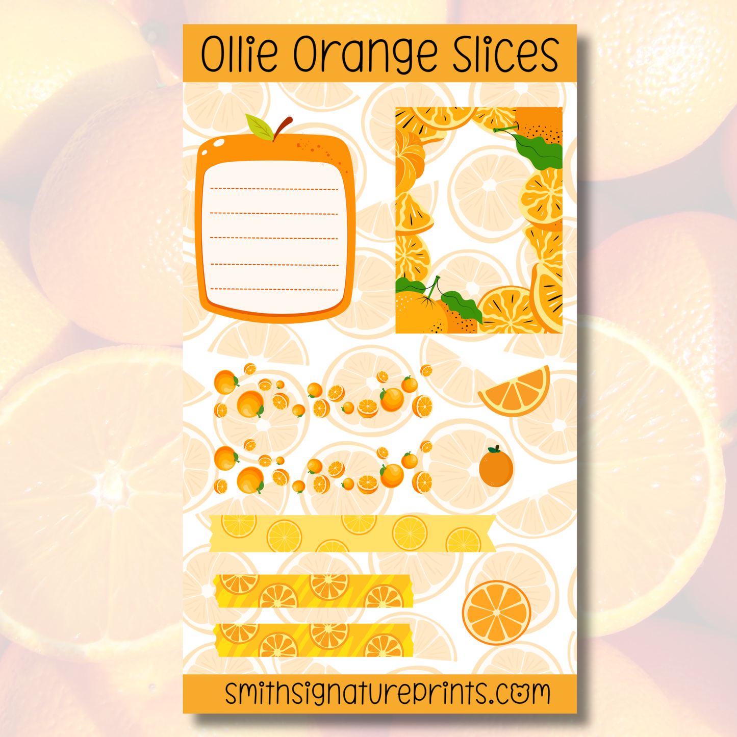 Orange Sticker Sheet SS041
