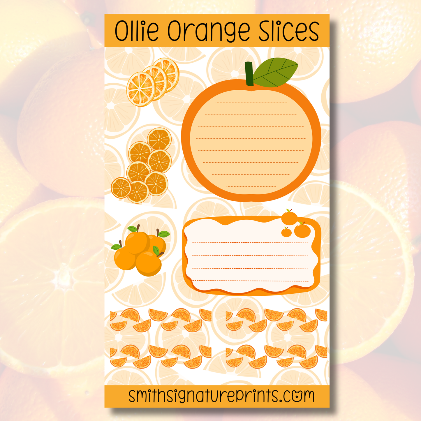 Orange Sticker Sheet SS040