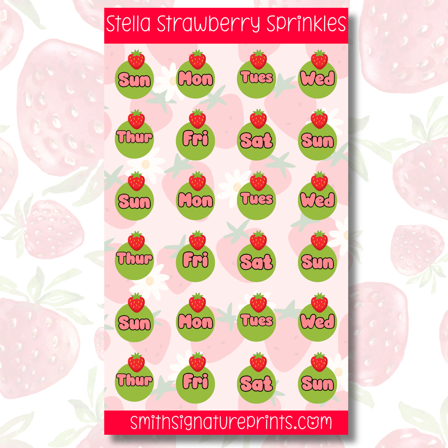 Strawberry Sticker Sheet SS031