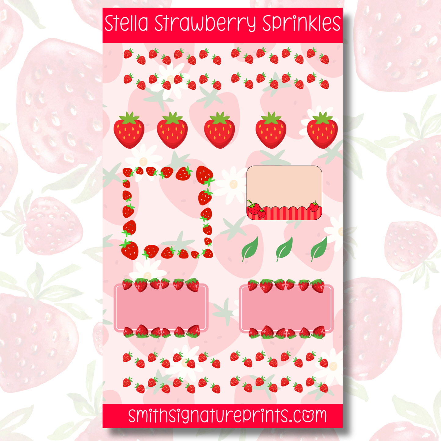 Strawberry Sticker Sheet SS033