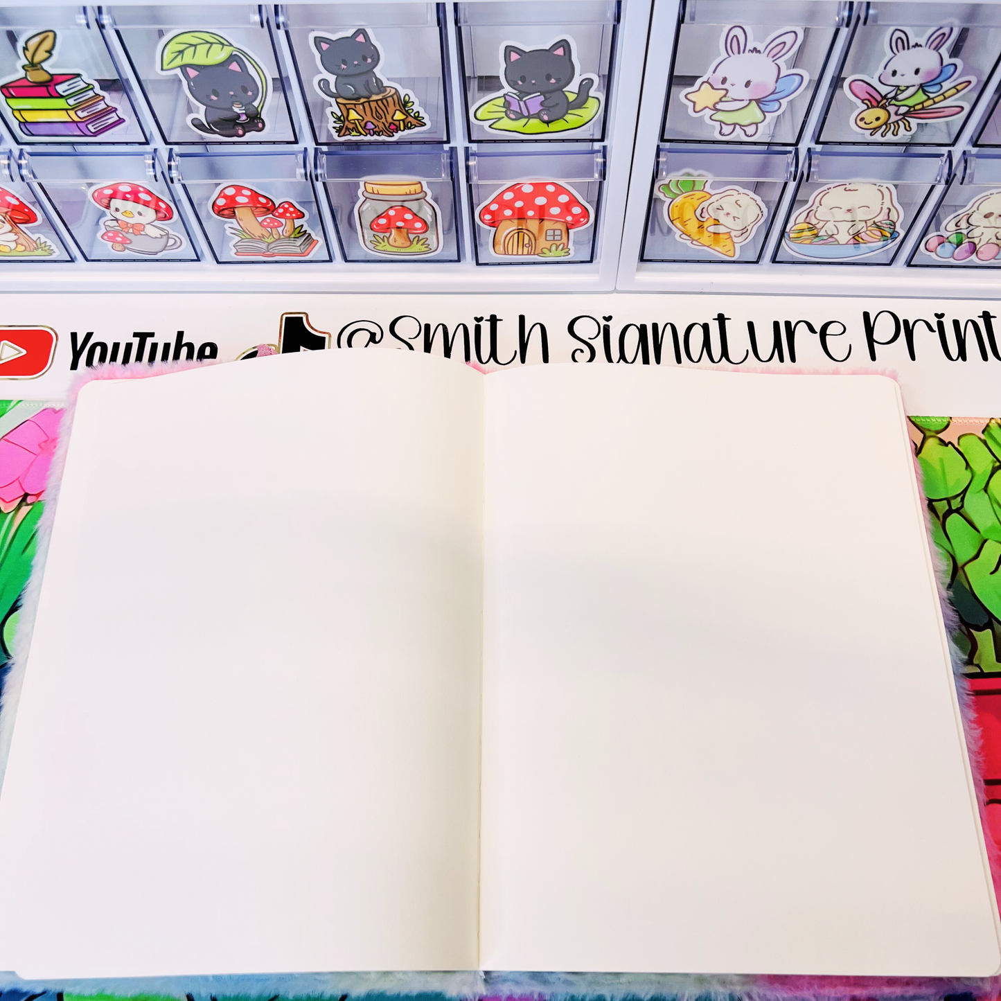 Kawaii Furry Cat Sticker Journal (Sketch Pad)