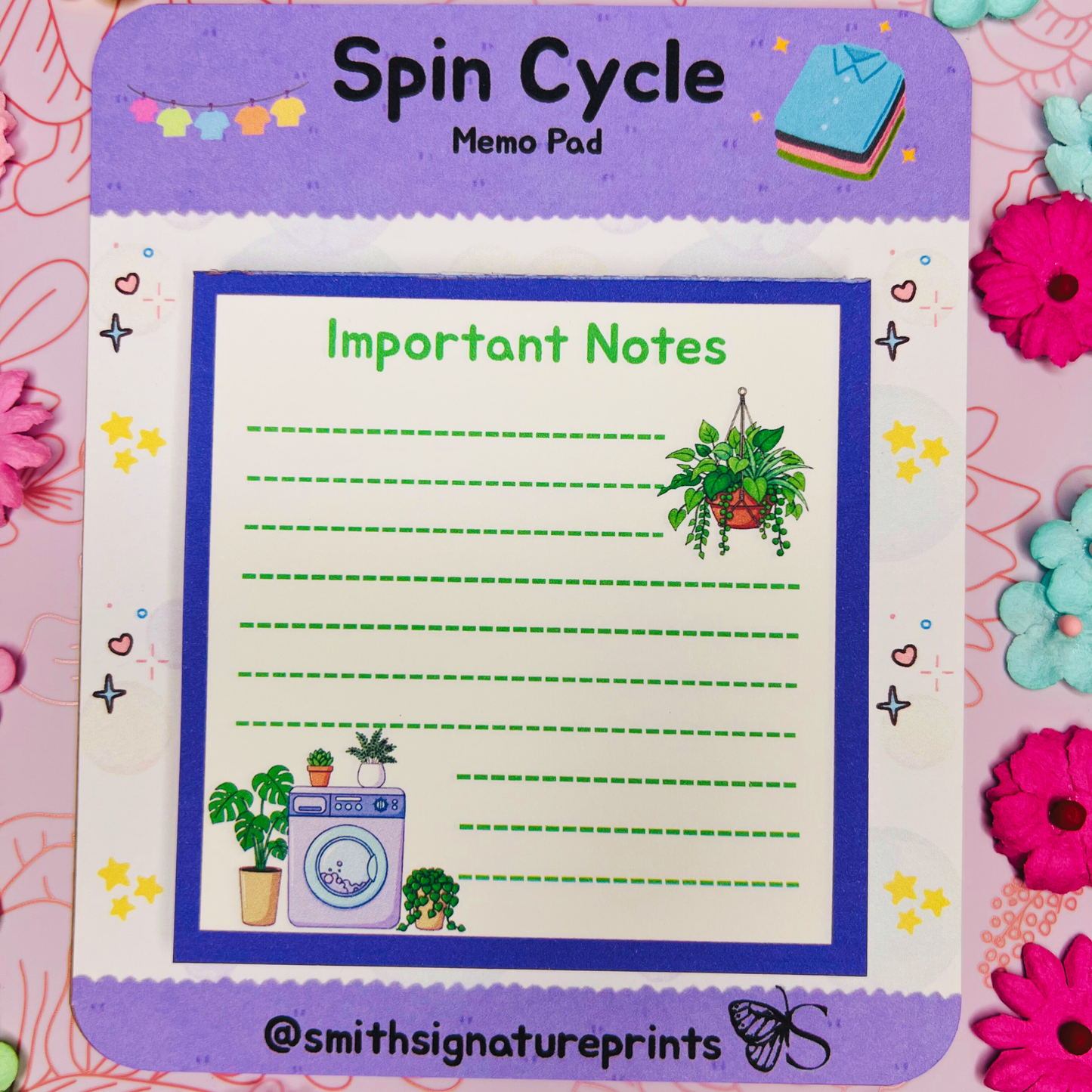 Spin Cycle Memo Pad