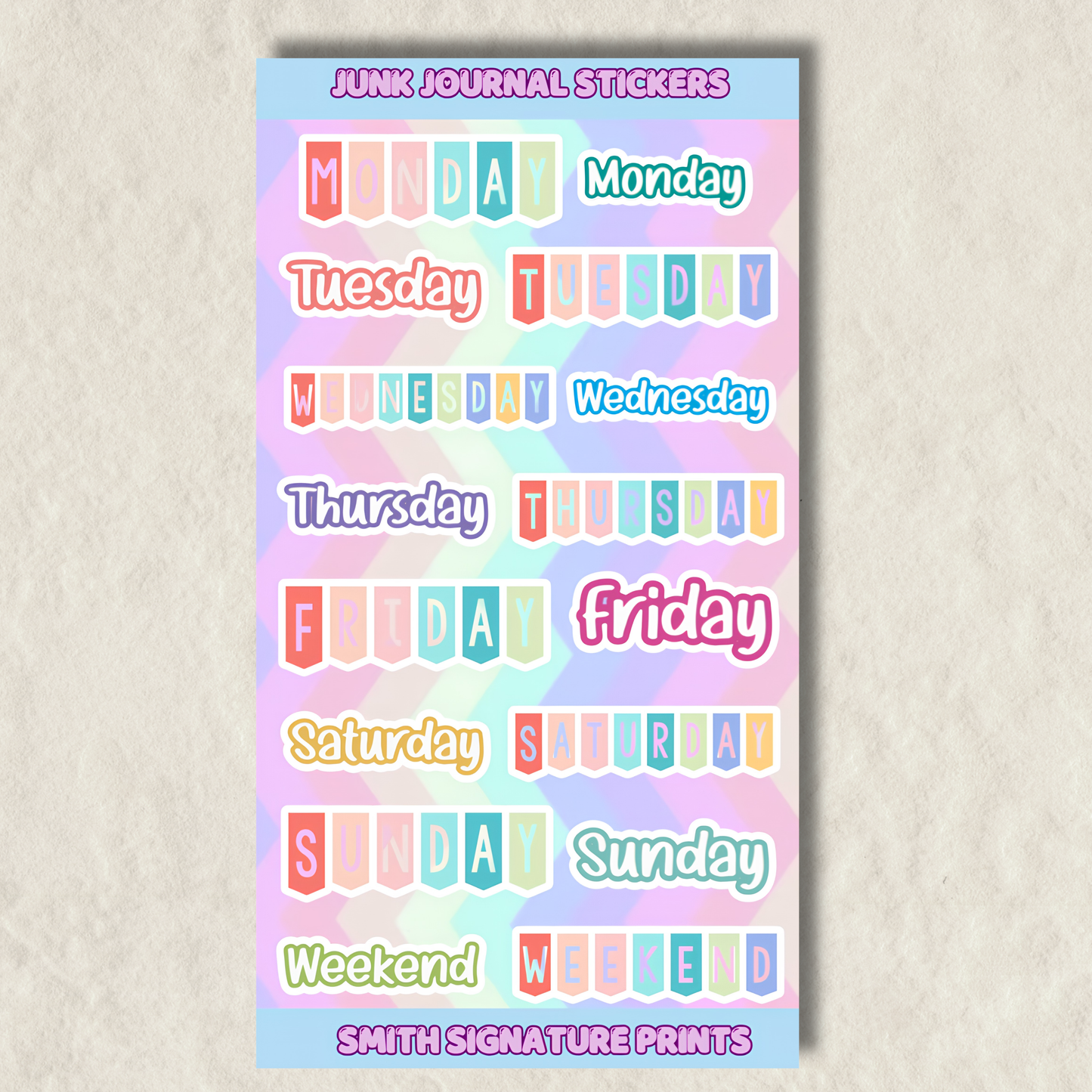 Junk Journal Sticker Sheet #15