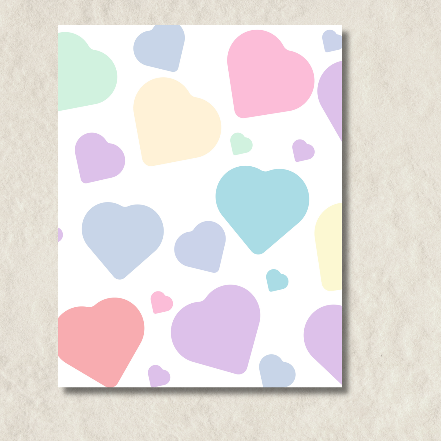 Colorful Hearts Notepad