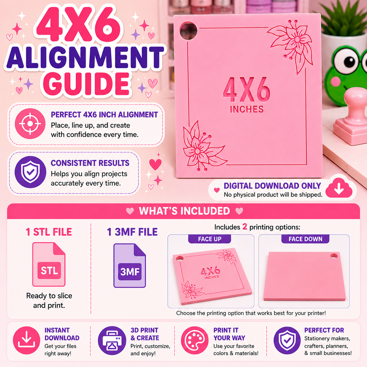 Paper Cutter Alignment Guide-4x6 STL FILE