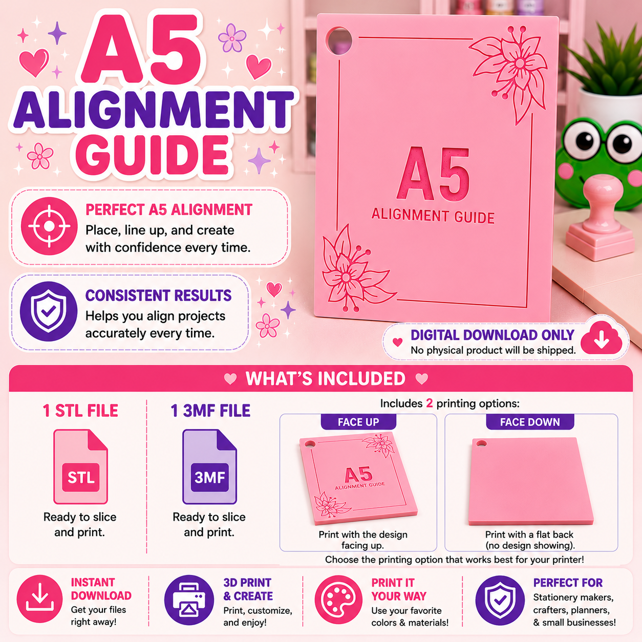 Paper Cutter Alignment Guide-A5 STL FILE