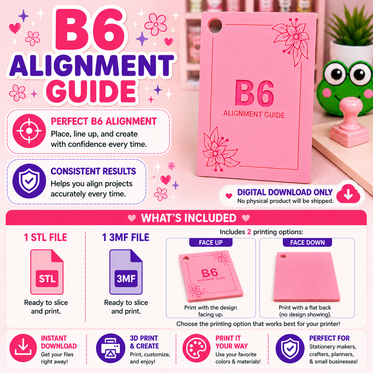 Paper Cutter Alignment Guide-B6 STL FILE