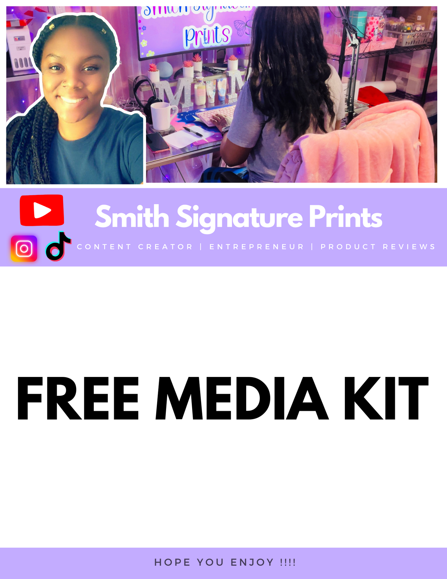 ✨ Free Media Kit Template for Creators & Small Business Owners ✨