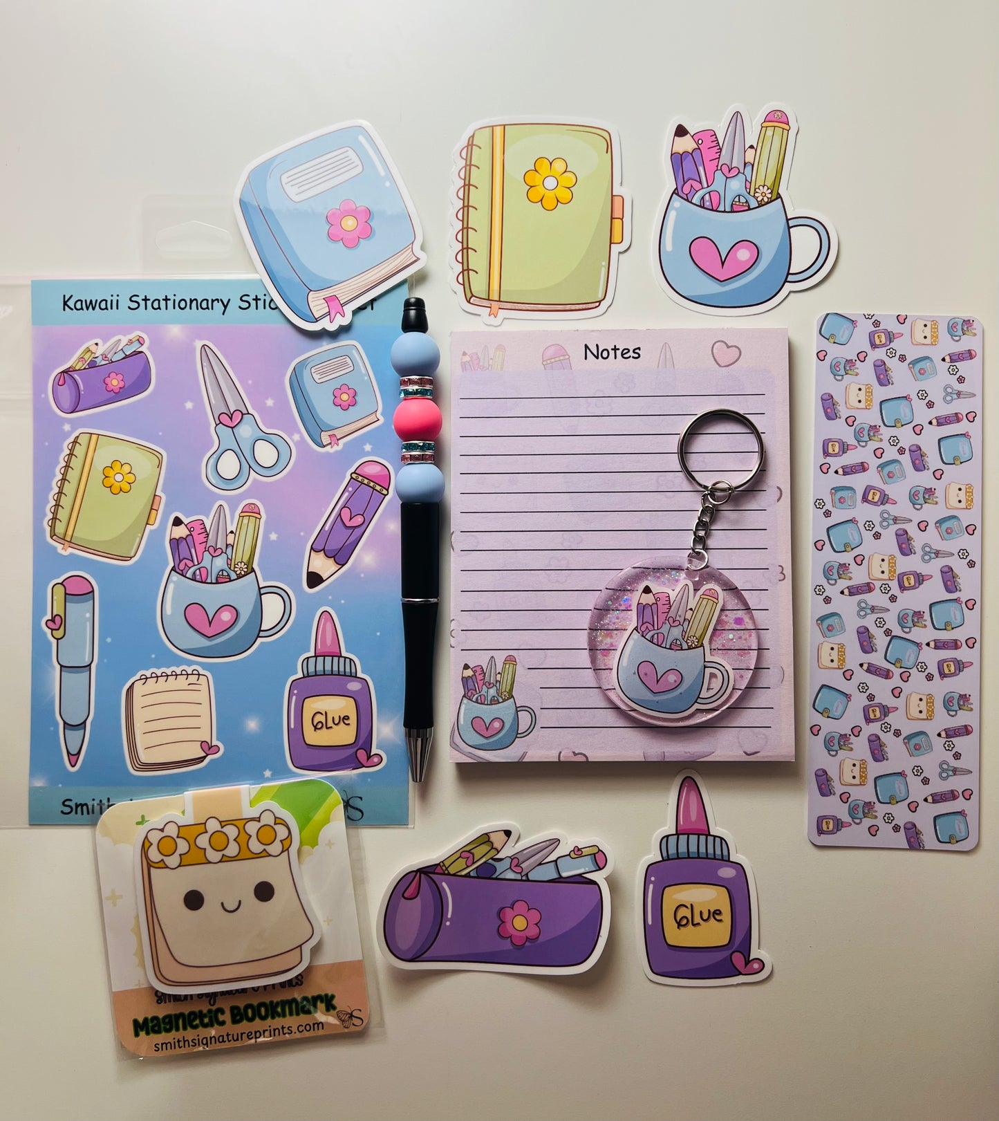 Kawaii Stationary Grab Bag – Cute Stationery, Stickers, Memo Pads, and Surprise Goodies