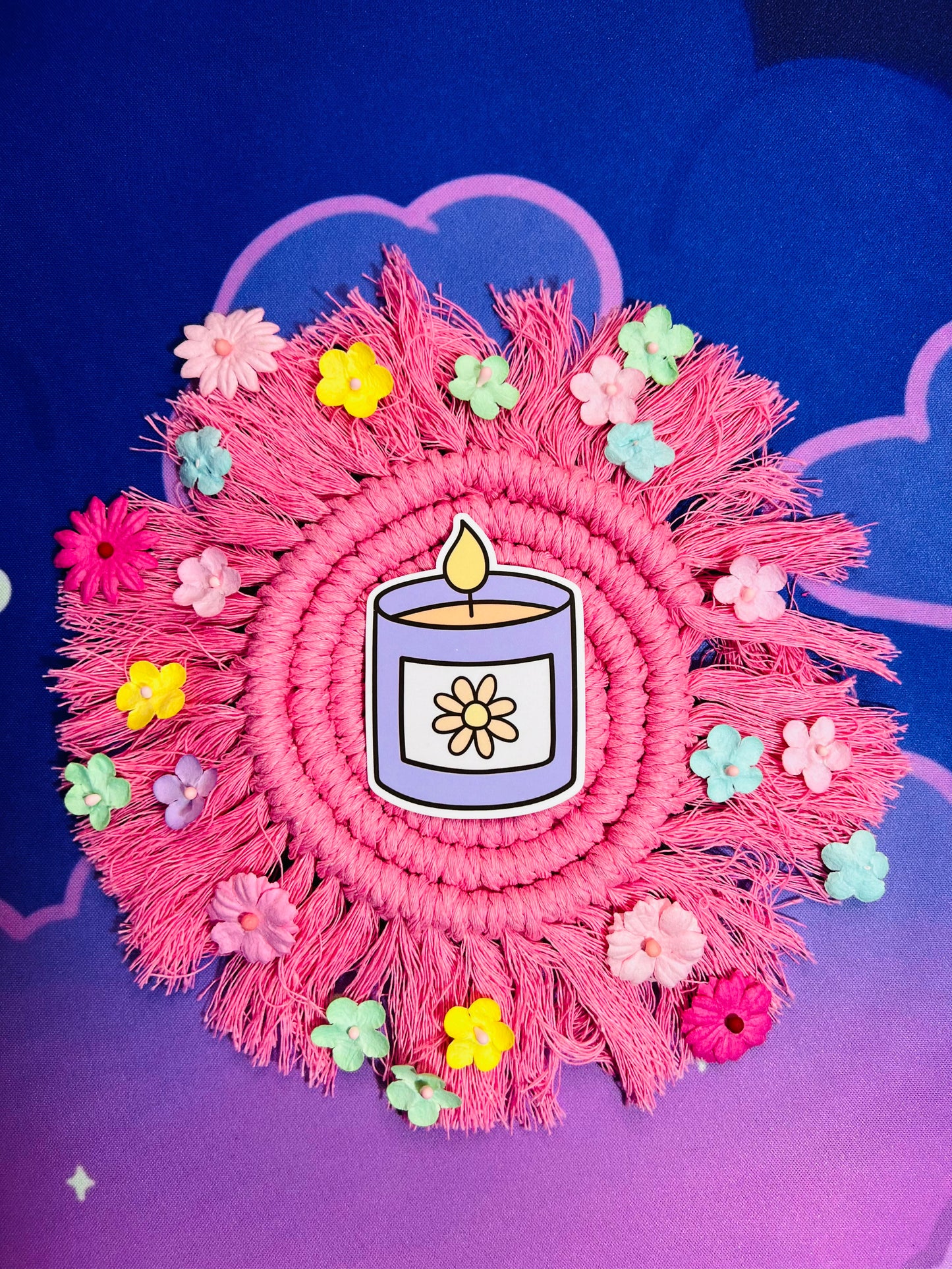 Purple Candle Sticker