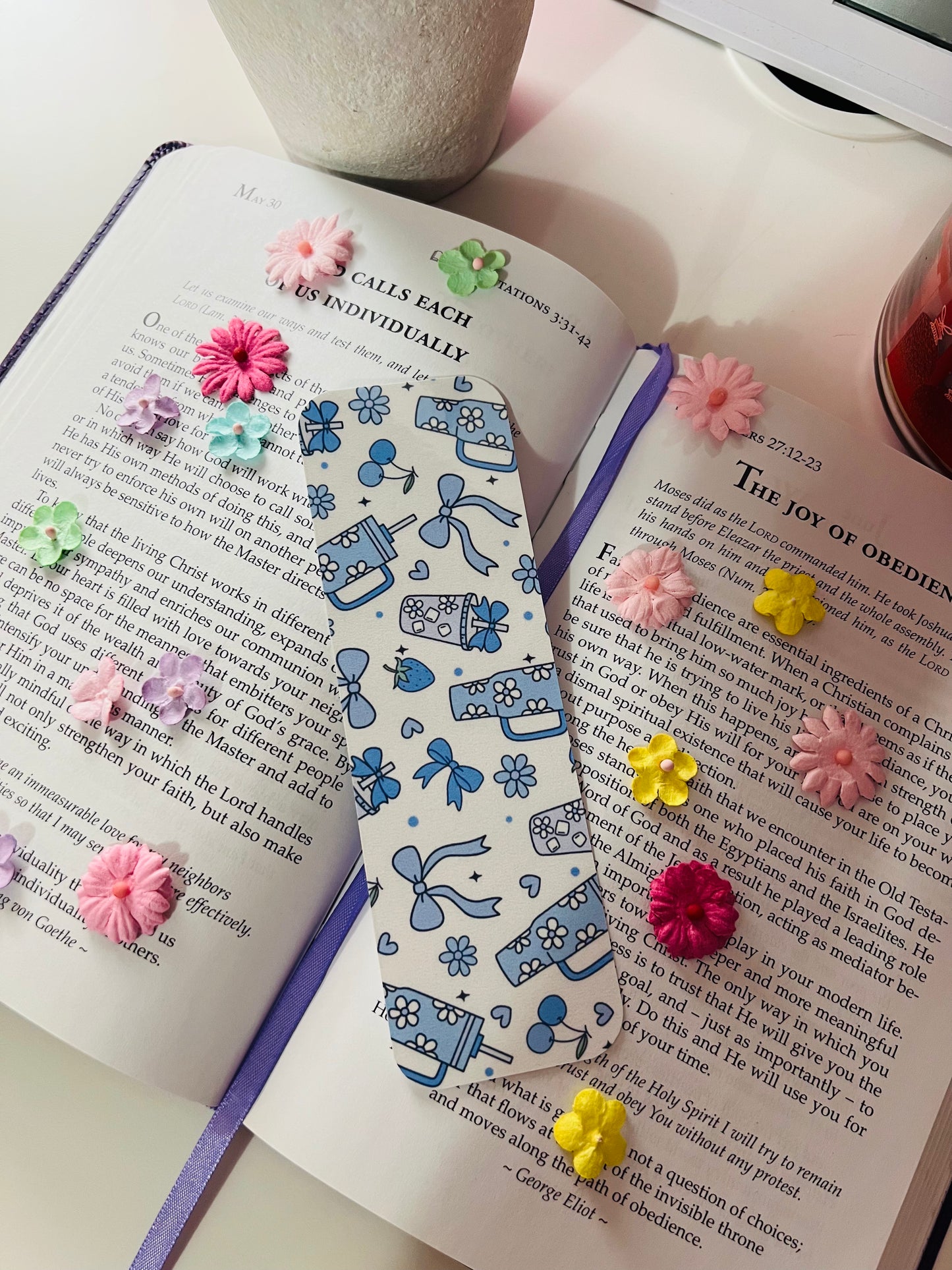 Pink Tumbler Set or Individual Bookmarks