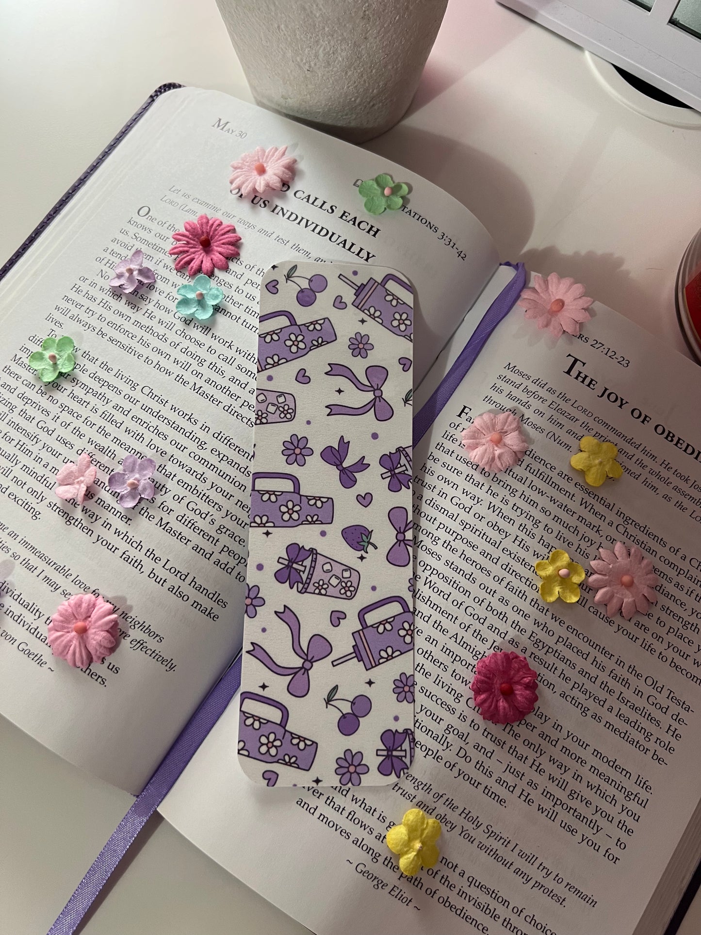 Pink Tumbler Set or Individual Bookmarks