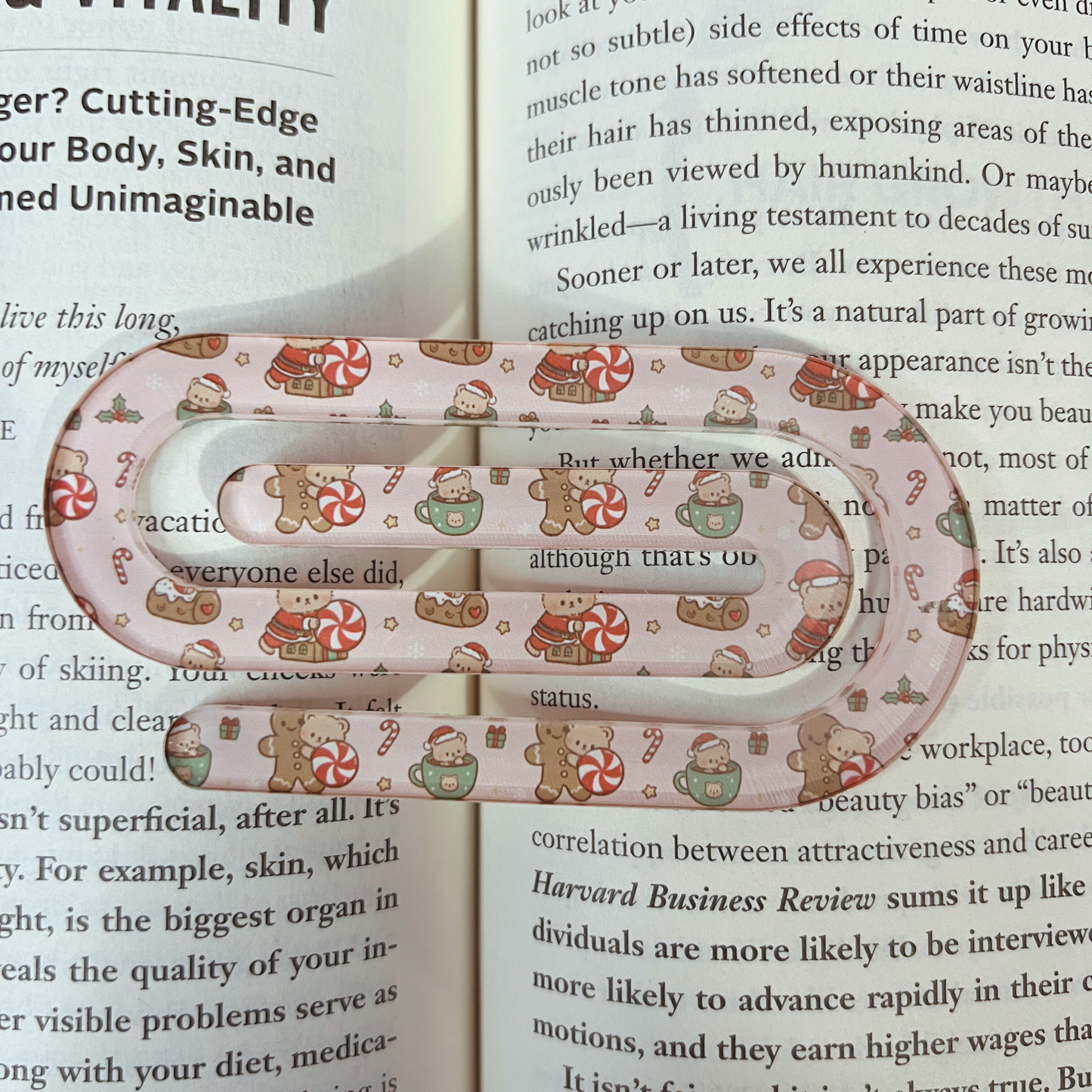 Candy Cane Land Jumbo Paper Clip Bookmark
