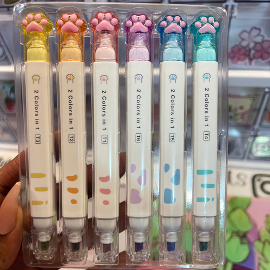 Cat Paw Double-sided highlighter