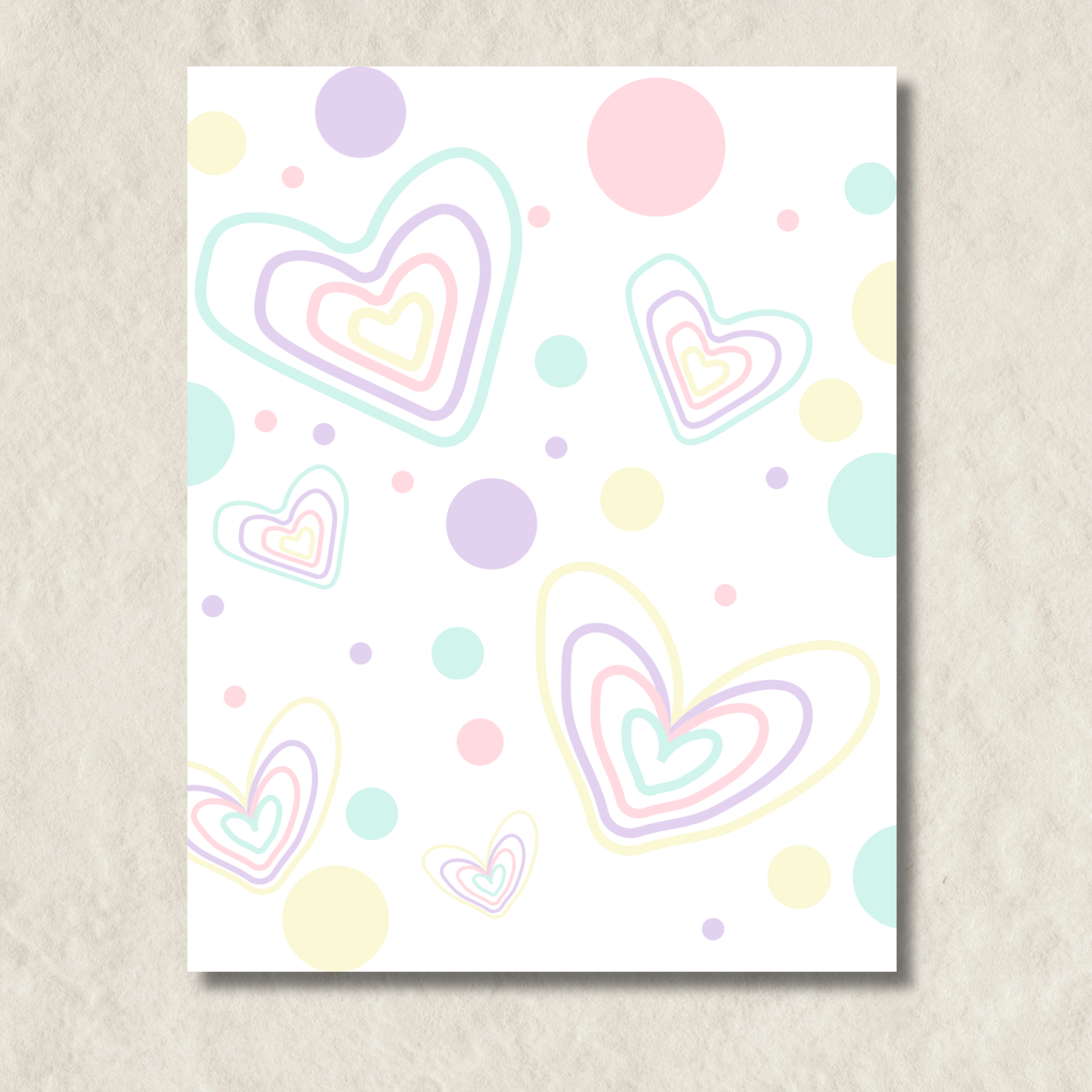 Colorful Hearts Notepad