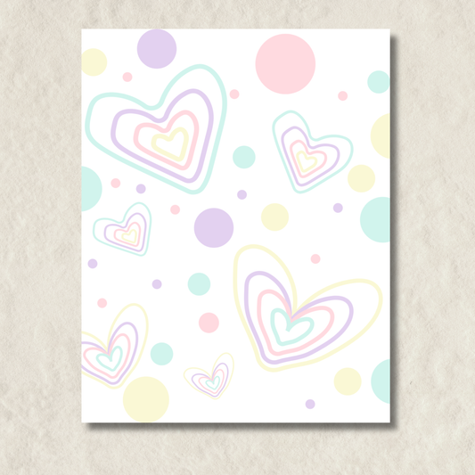 Colorful Hearts Notepad