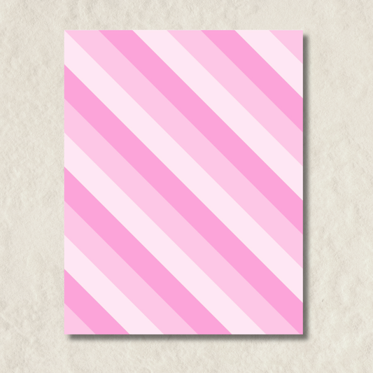 Pink Stripes Notepad