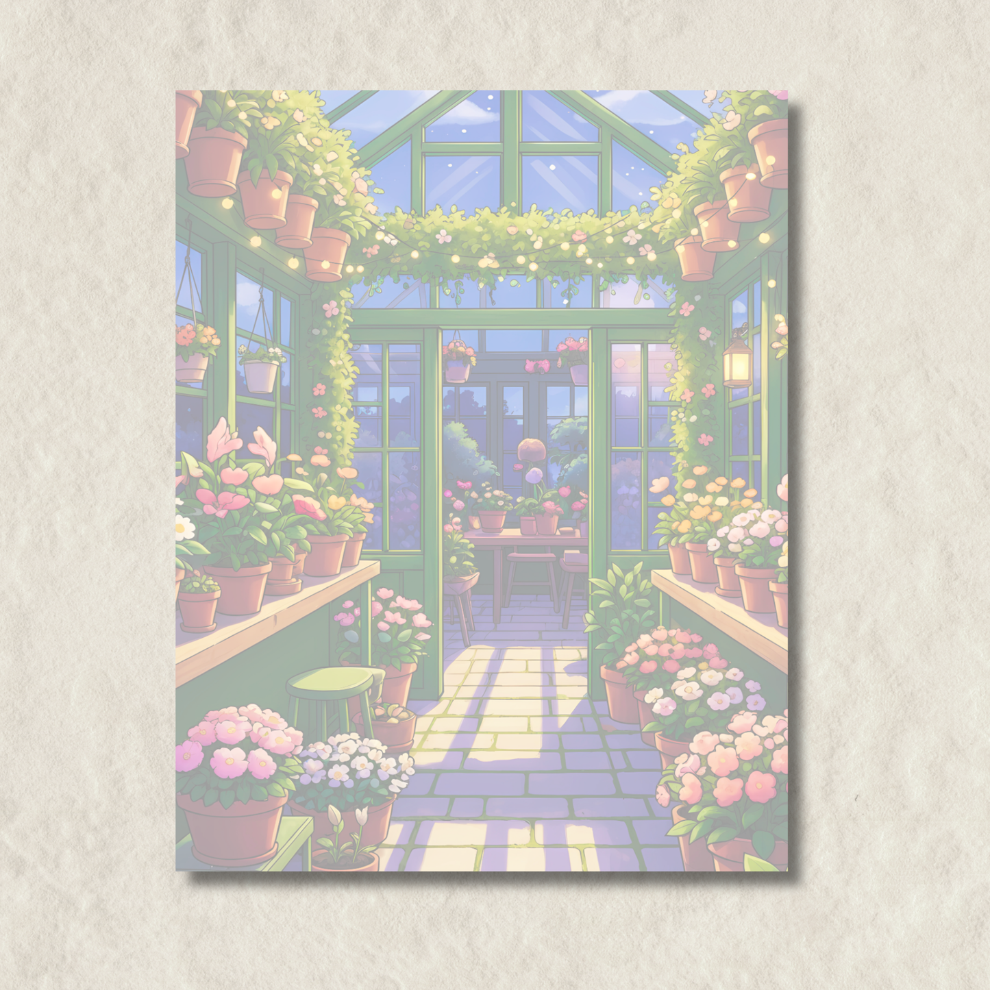 Peaceful Garden Notepad-Night Theme