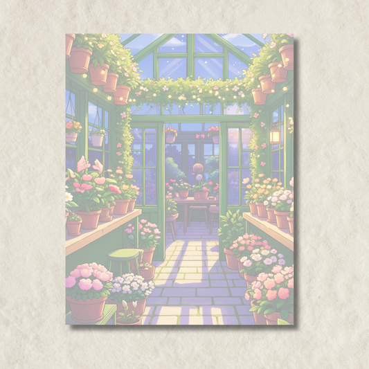 Peaceful Garden Notepad-Night Theme