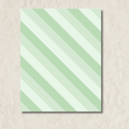 Green Stripes Notepad