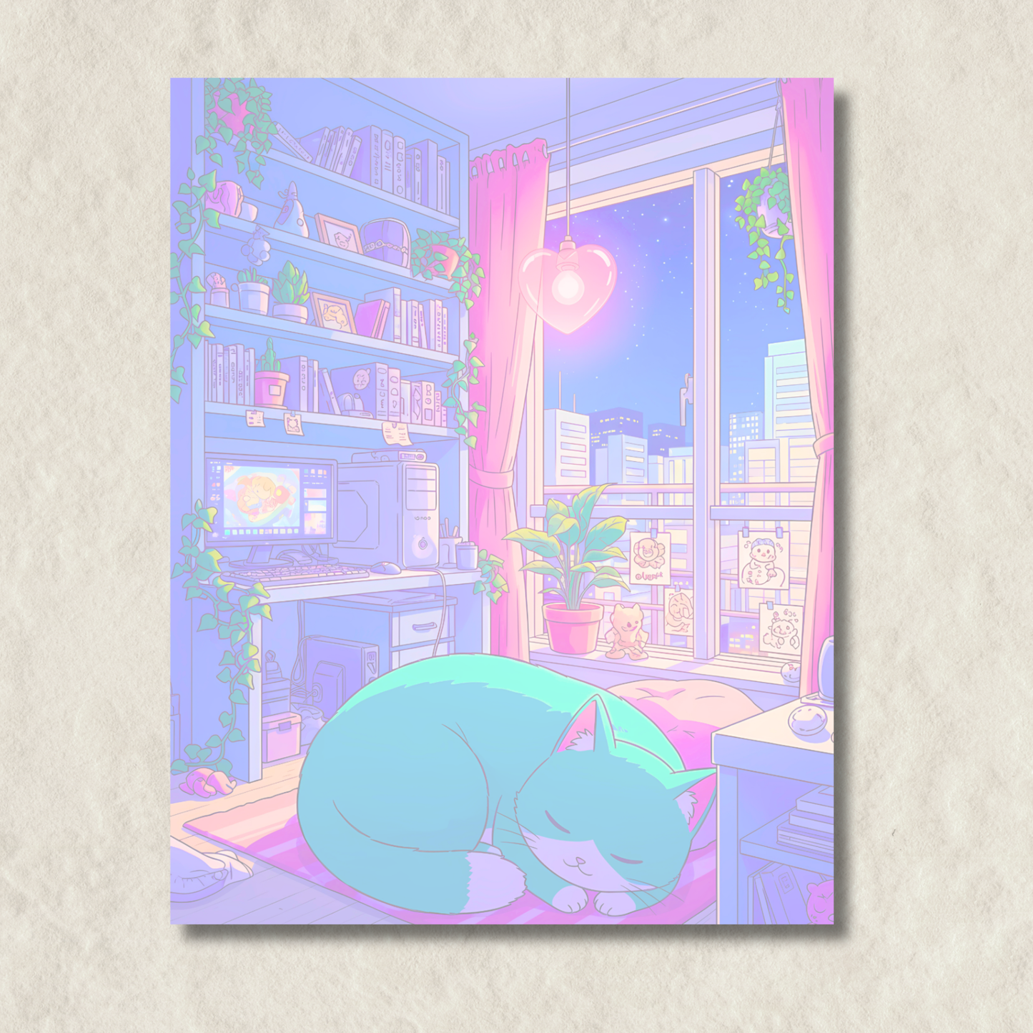 Pawsitively Snoozin' Notepad- Night Theme