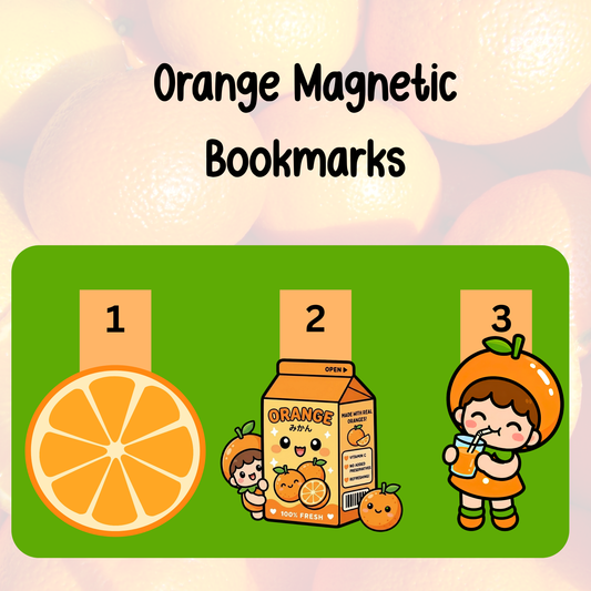 Orange Magnetic Bookmarks