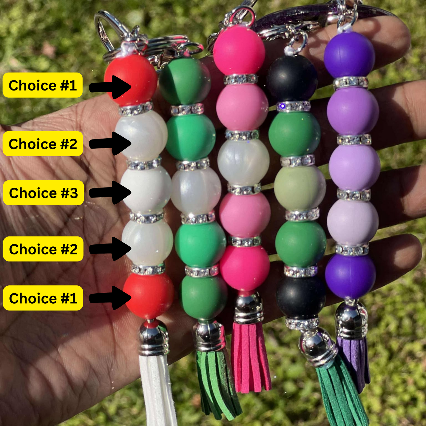 Acrylic keychain Bundle ( 1 Glitter Choice)