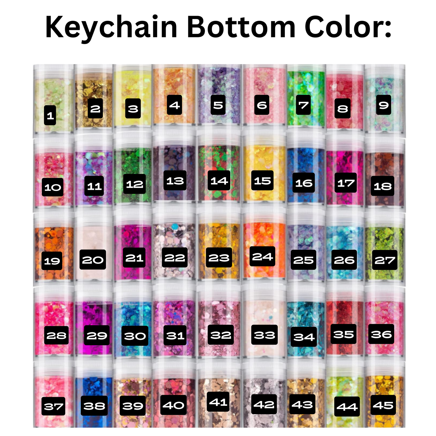 Acrylic Ombre Keychain & Beads Bundle ( Choice of 2 Glitter)