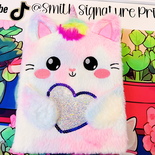 Kawaii Furry Cat Sticker Journal (Sketch Pad)