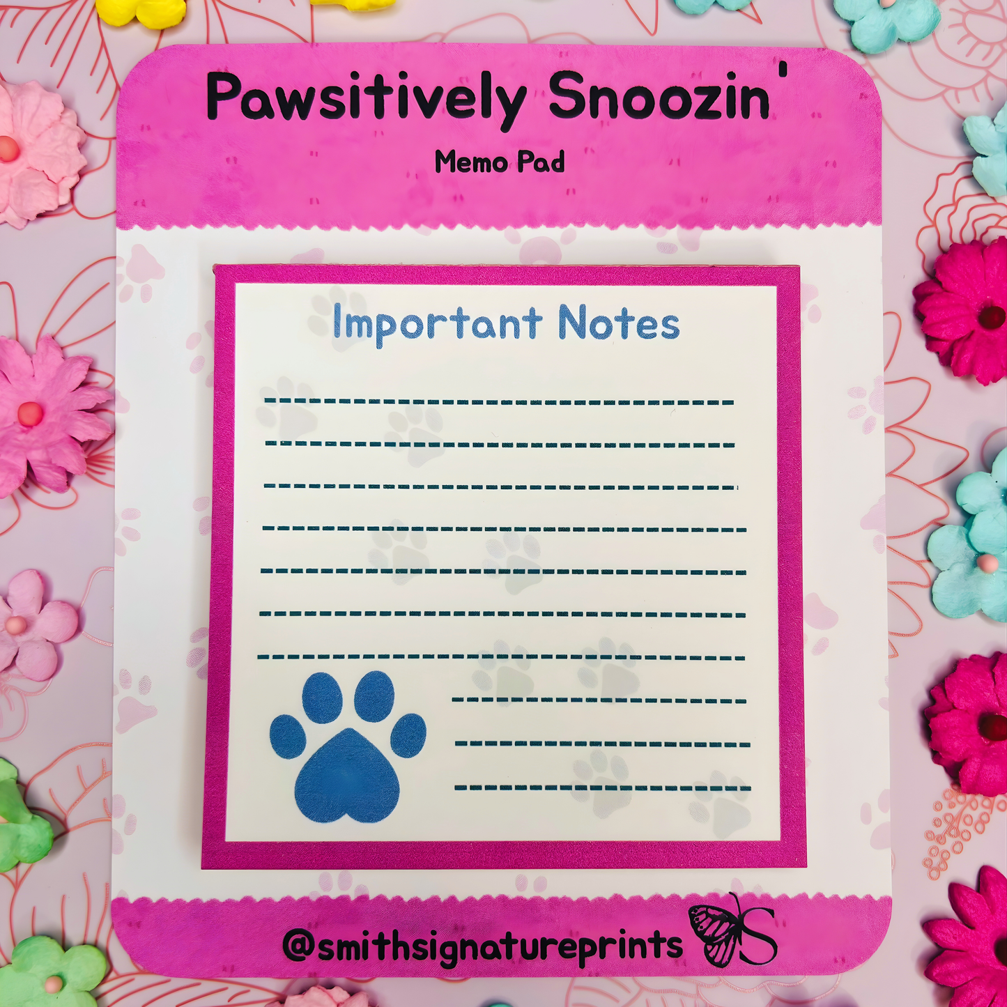 Pawsitively Snoozin' Memo Pad
