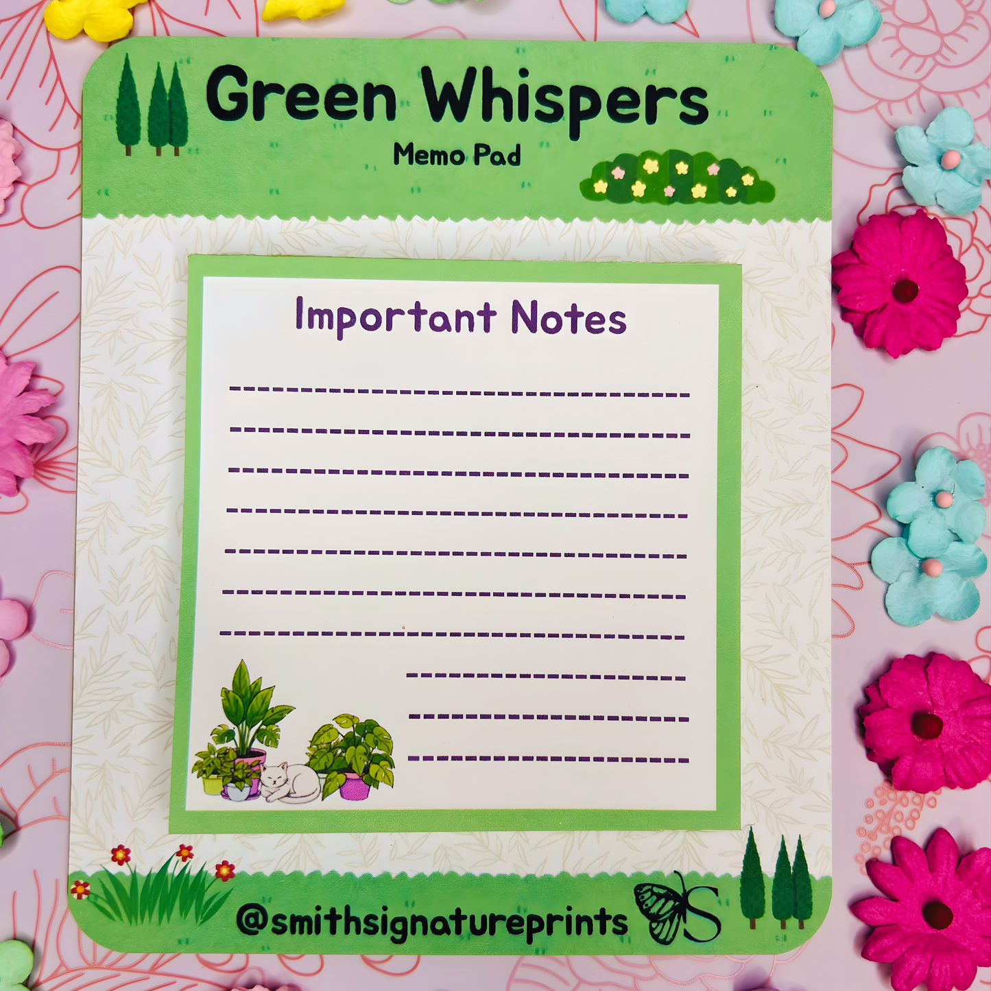 Green Whispers Memo Pad