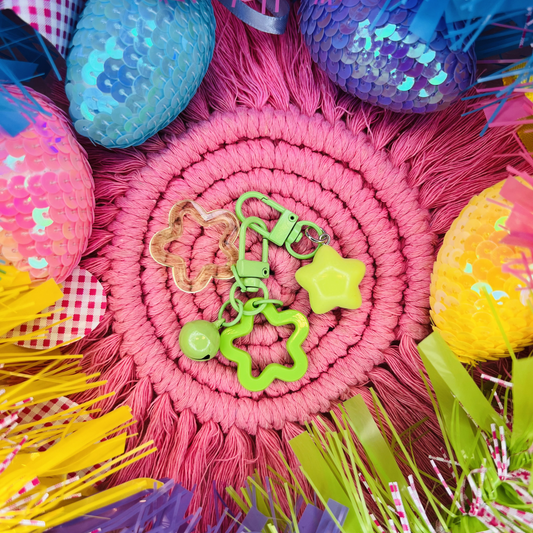 Pastel Meadow Pixies Kawaii Star Keychain