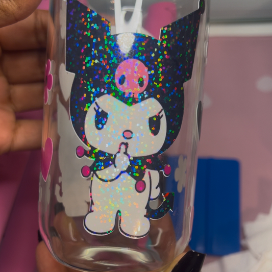 KITTY KUROMI 16 OZ. GLASS CUP