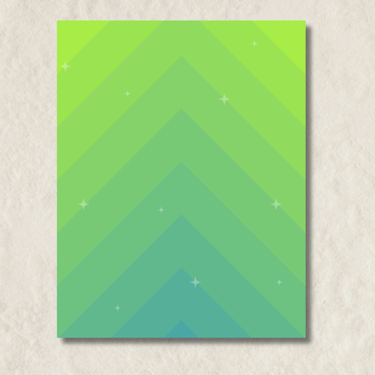 Ombre Sunset Green Notepad