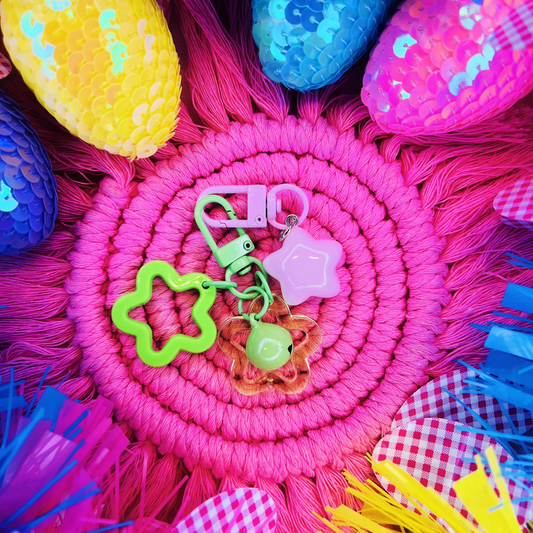 Matcha & Petals Kawaii Star Keychain