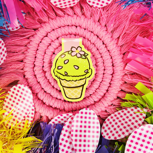 Matcha & Petals Magnetic Bookmark 001