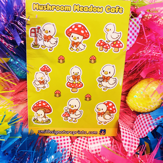 Mushroom Meadow Cafe Sticker Sheet