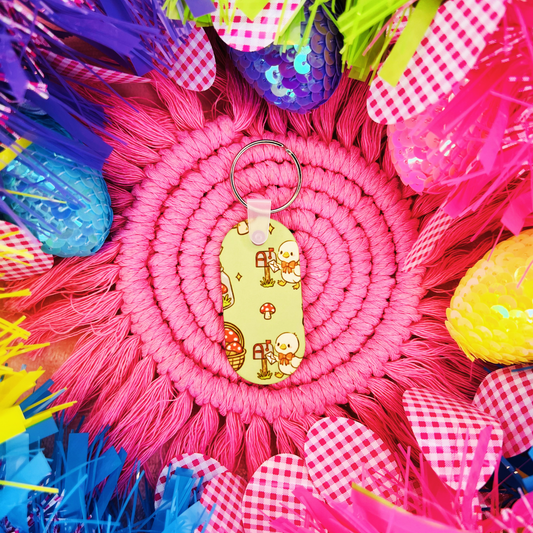 Mushroom Meadow Cafe Keychain