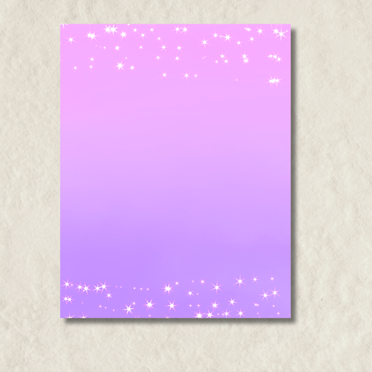 Purple Stars Notepad