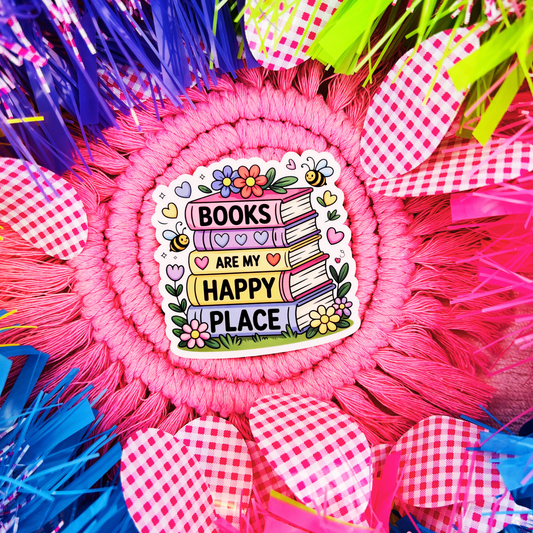 Books Are My Happy Place Sticker