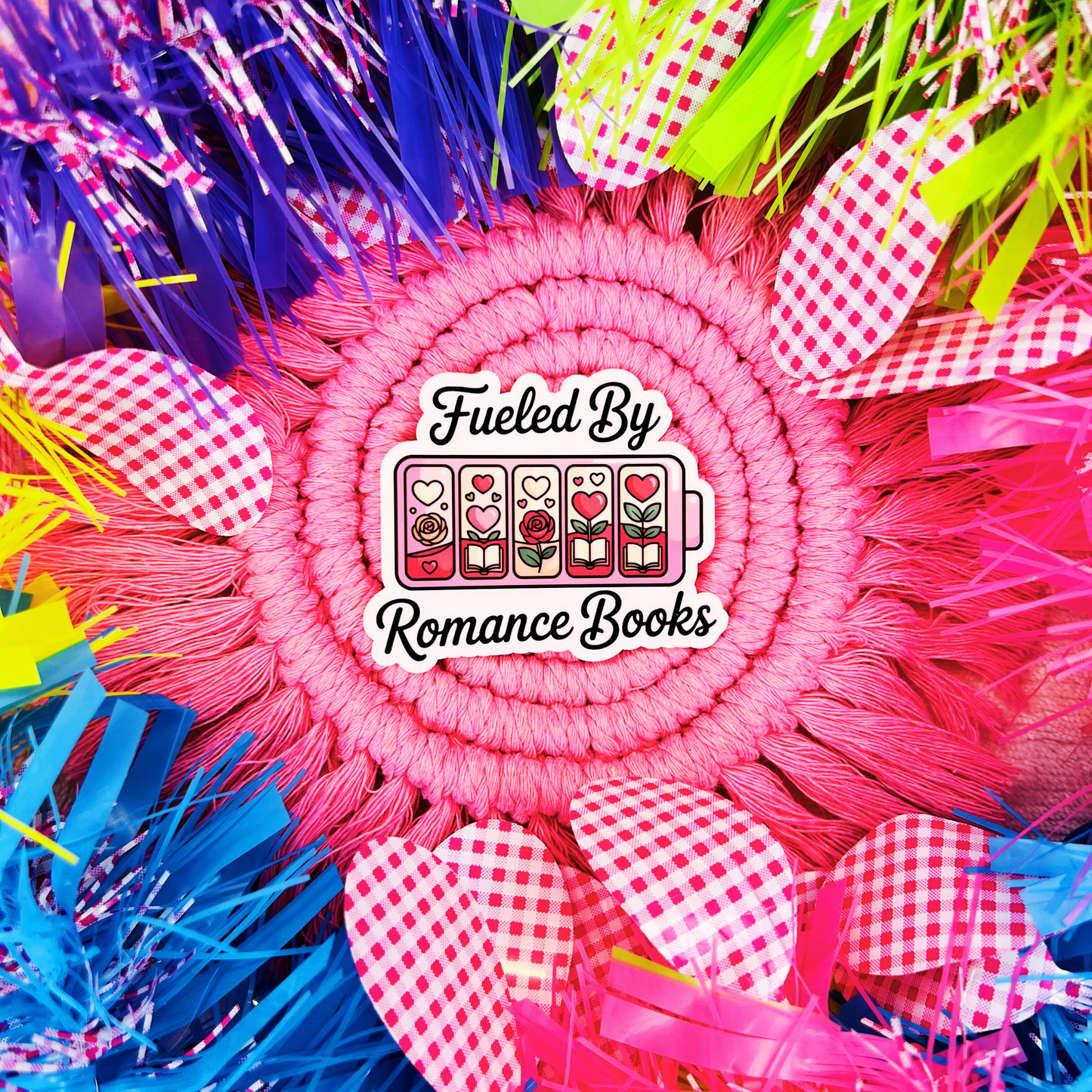 Fueled By Romance books Sticker