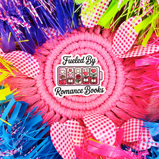 Fueled By Romance books Sticker