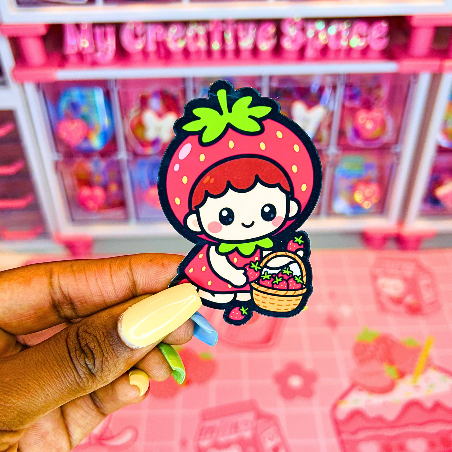 Strawberry Die Cut Stickers