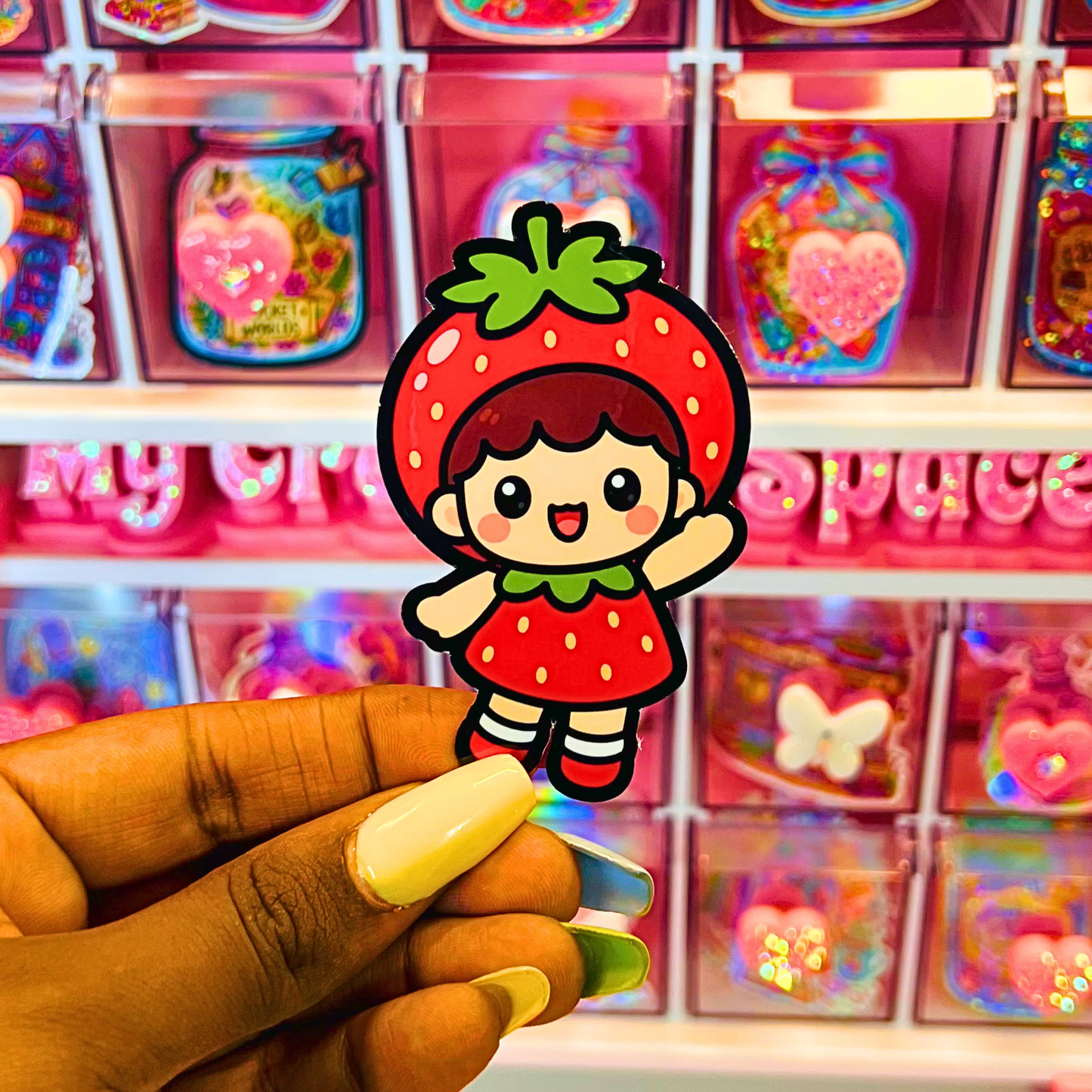 Strawberry Die Cut Stickers