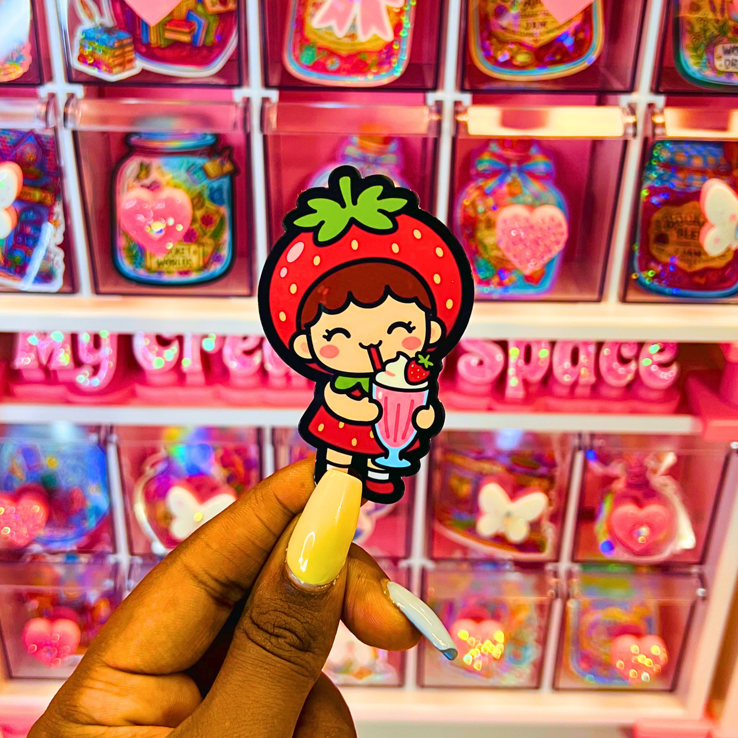 Strawberry Die Cut Stickers