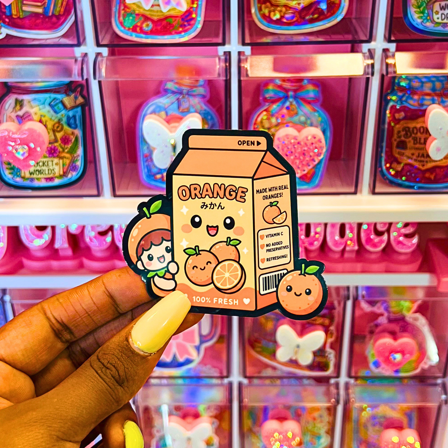 Orange Die Cut Stickers