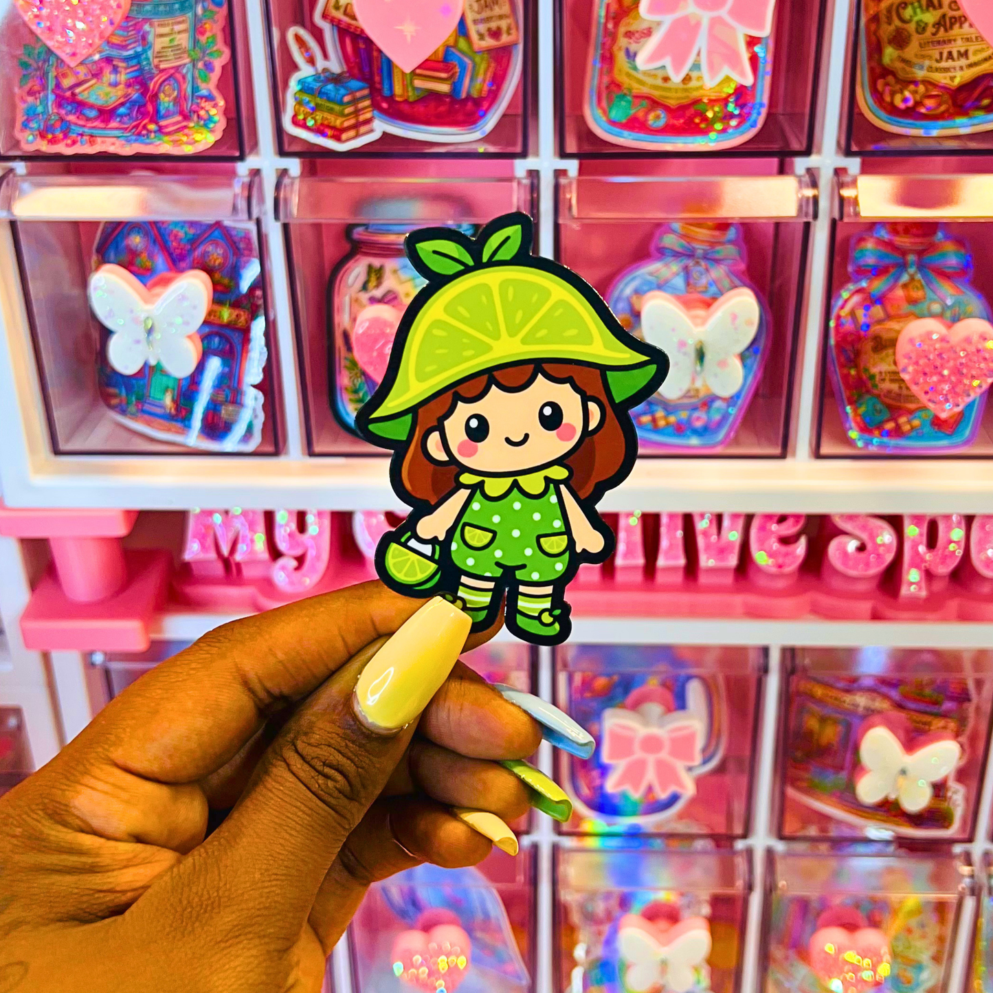 Lime Die Cut Stickers