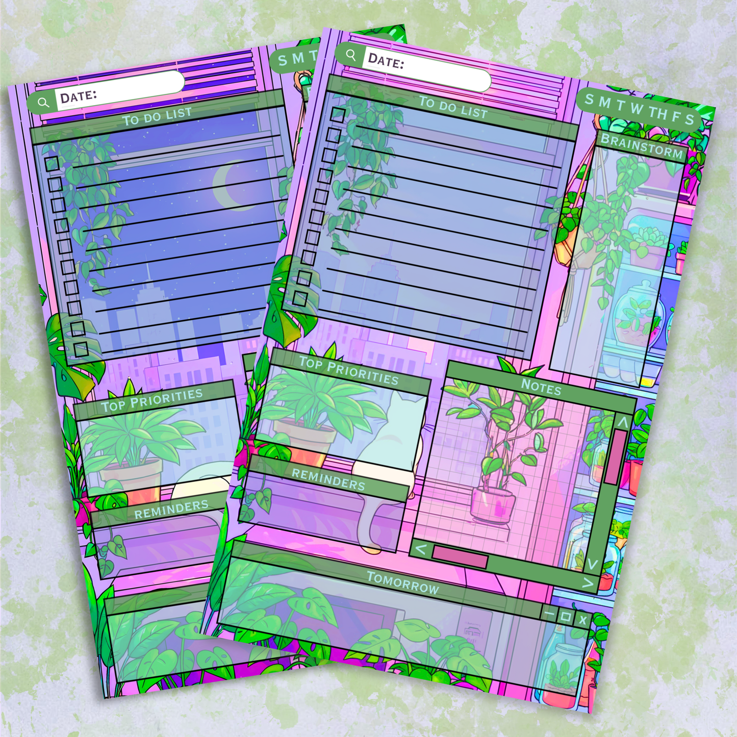 Green Whispers Daily Planner